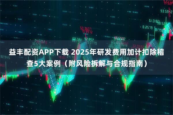 益丰配资APP下载 2025年研发费用加计扣除稽查5大案例（附风险拆解与合规指南）