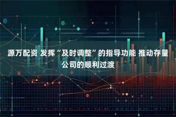 源万配资 发挥“及时调整”的指导功能 推动存量公司的顺利过渡