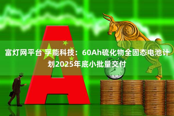 富灯网平台 孚能科技：60Ah硫化物全固态电池计划2025年底小批量交付